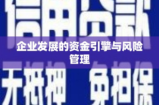 韶关企业发展的资金引擎与风险管理
