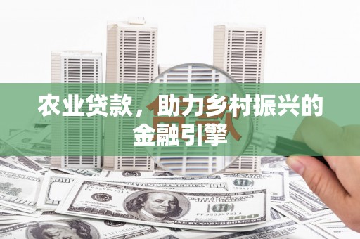 韶关农业贷款，助力乡村振兴的金融引擎