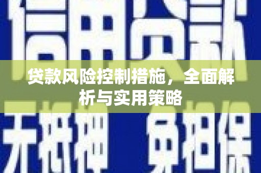 韶关贷款风险控制措施，全面解析与实用策略