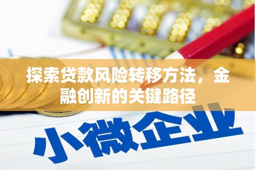 韶关探索贷款风险转移方法，金融创新的关键路径