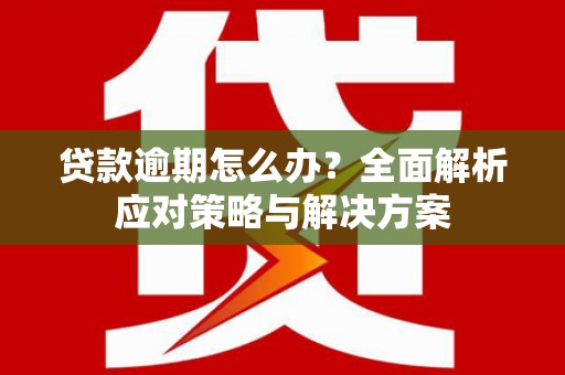 韶关贷款逾期怎么办？全面解析应对策略与解决方案