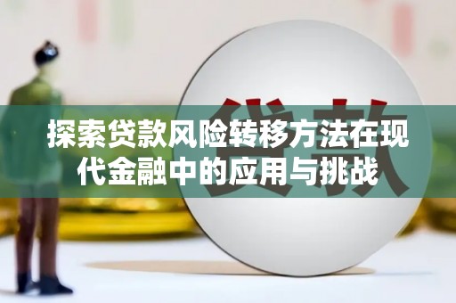 韶关探索贷款风险转移方法在现代金融中的应用与挑战