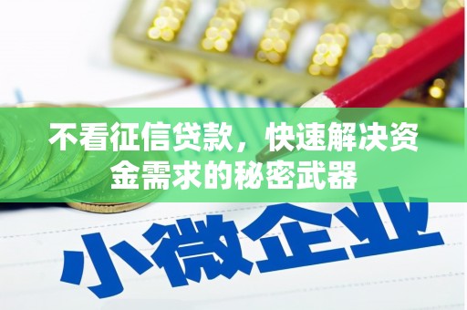 韶关不看征信贷款，快速解决资金需求的秘密武器