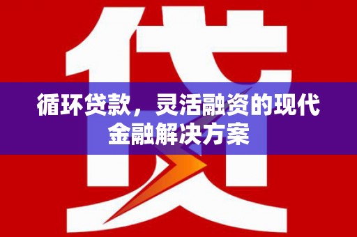 韶关循环贷款，灵活融资的现代金融解决方案