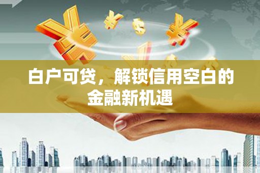 韶关白户可贷，解锁信用空白的金融新机遇