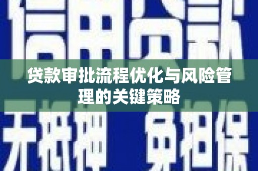 韶关贷款审批流程优化与风险管理的关键策略