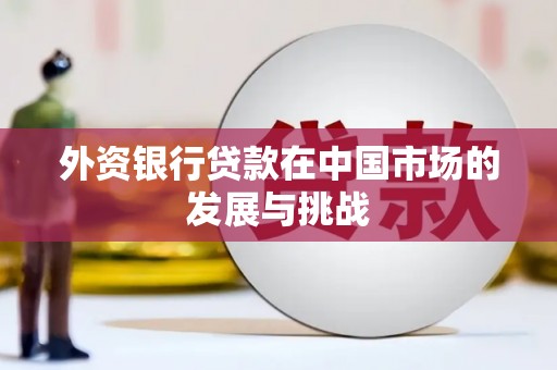 韶关外资银行贷款在中国市场的发展与挑战