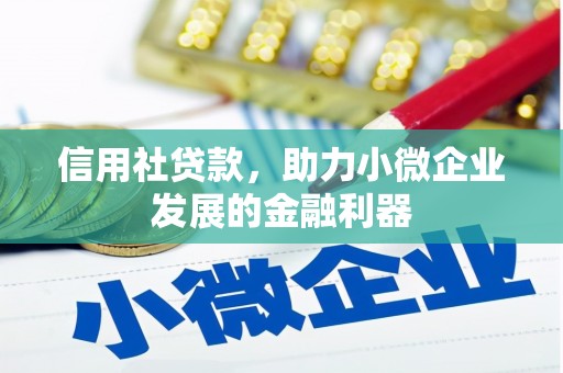 韶关信用社贷款，助力小微企业发展的金融利器