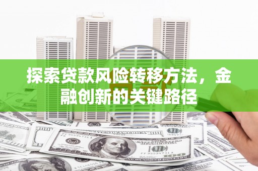 韶关探索贷款风险转移方法，金融创新的关键路径