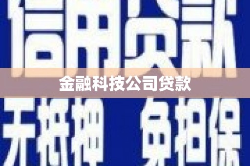 韶关金融科技公司贷款