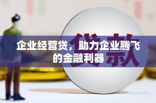 韶关企业经营贷，助力企业腾飞的金融利器