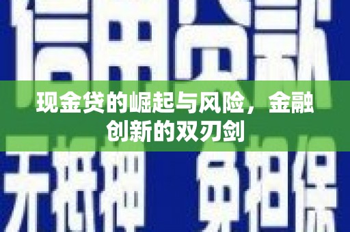 韶关现金贷的崛起与风险，金融创新的双刃剑