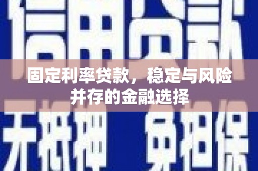 韶关固定利率贷款，稳定与风险并存的金融选择