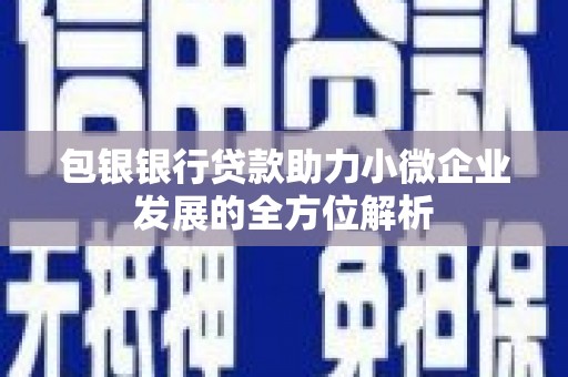 韶关包银银行贷款助力小微企业发展的全方位解析
