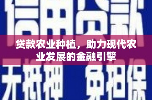 韶关贷款农业种植，助力现代农业发展的金融引擎