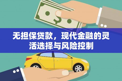 韶关无担保贷款，现代金融的灵活选择与风险控制