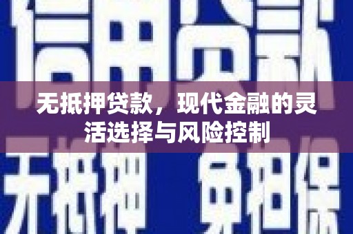 韶关无抵押贷款，现代金融的灵活选择与风险控制