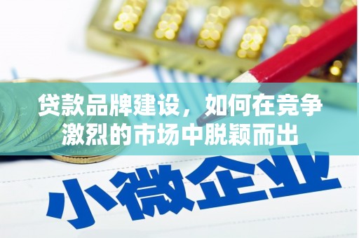 韶关贷款品牌建设，如何在竞争激烈的市场中脱颖而出