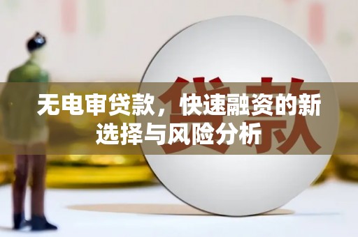 韶关无电审贷款，快速融资的新选择与风险分析