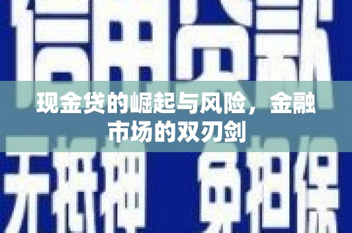 韶关现金贷的崛起与风险，金融市场的双刃剑