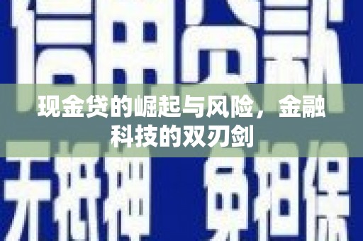 韶关现金贷的崛起与风险，金融科技的双刃剑