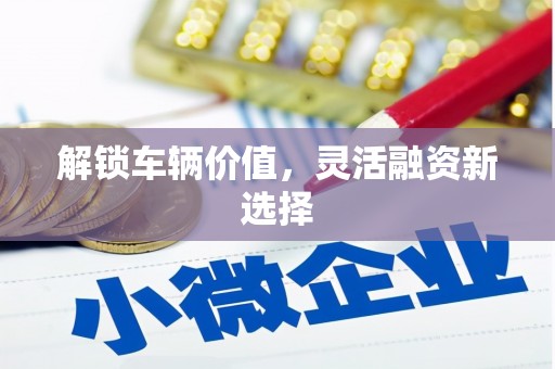 韶关解锁车辆价值，灵活融资新选择