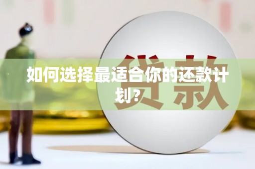韶关如何选择最适合你的还款计划？
